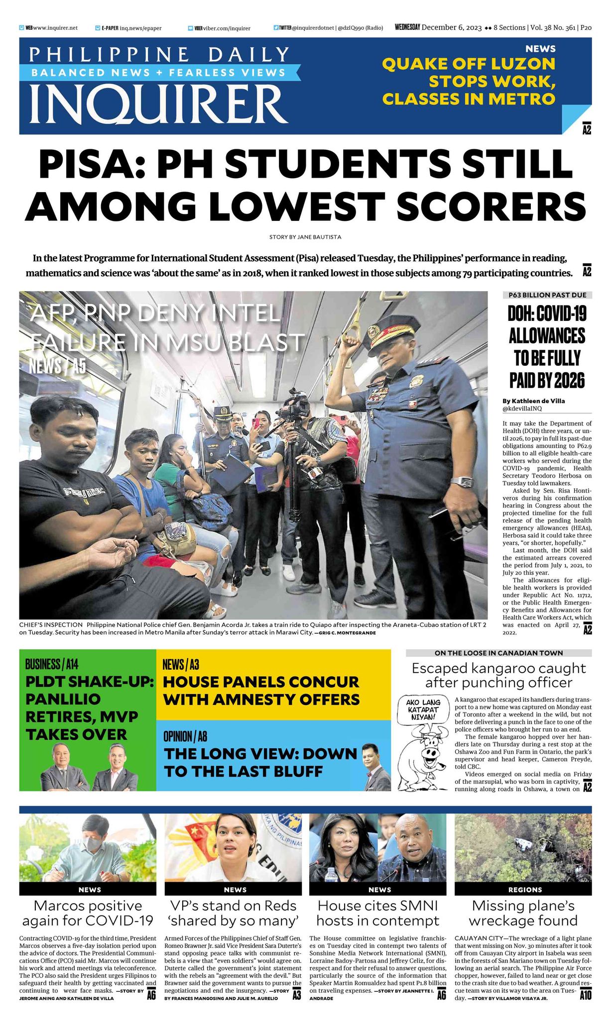 Image Source: Philippine Daily Inquirer Newspaper Issue (2023). Inquirer.net Facebook Page